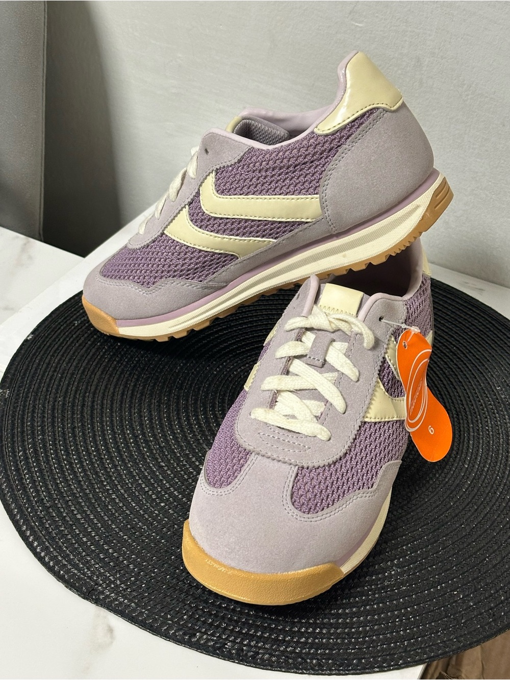 wonder nation Lavender and Cream Retro Runner Sneakers